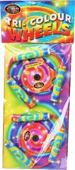 Tri Coloured Wheels 2 pack